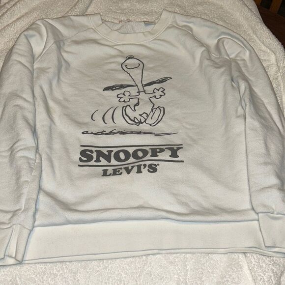 “To Live is to …” Levi’s Snoopy Graphic Sweatshirt M - Picture 1 of 7
